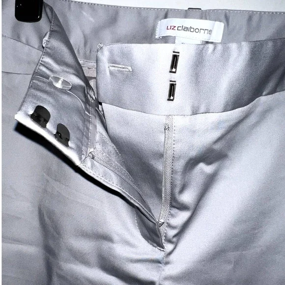 NWOT Liz Claiborne Emma silver dress pants size 6 - Picture 2 of 5